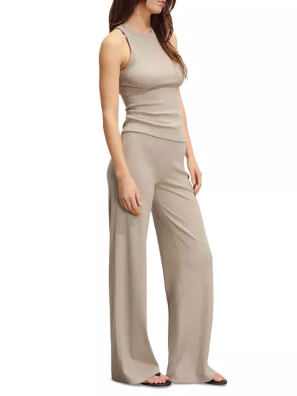 EUC Buck Mason Set - Surplus Rib Weekender Pant + Tank in Oatmeal Heather Size X